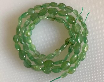Natural Zambian Emerald Nugget Beads, Smooth Tumble Gemstones (6-8 mm)