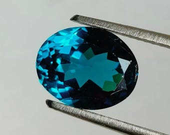 Natural London Blue Topaz Oval Cut 10×8mm Faceted - Loose topaz AAA High Quality