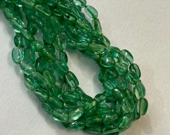 Emerald Uneven Tumble Nugget Beads, Plain Emerald Beads, Emerald Gemstone Beads, Natural Emerald, Fancy Nugget Beads 4-6 mm