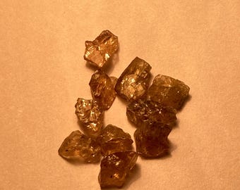 Color change unheated untreated gem rough sapphire crystals/ Rare Specimen / Use as Alexandrite/ 11.45 carat Collection / 10 piece