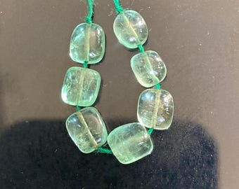 6 CT 7 Beads Precious Colombian Emerald Plain Nugget Bead Natural Emerald Gemstone