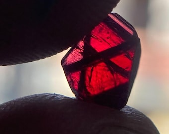 Certified Burmese Spinel  Specimen, 2.10 ct Pink Red Investment Grade Rough Gemstone / Rare Shape