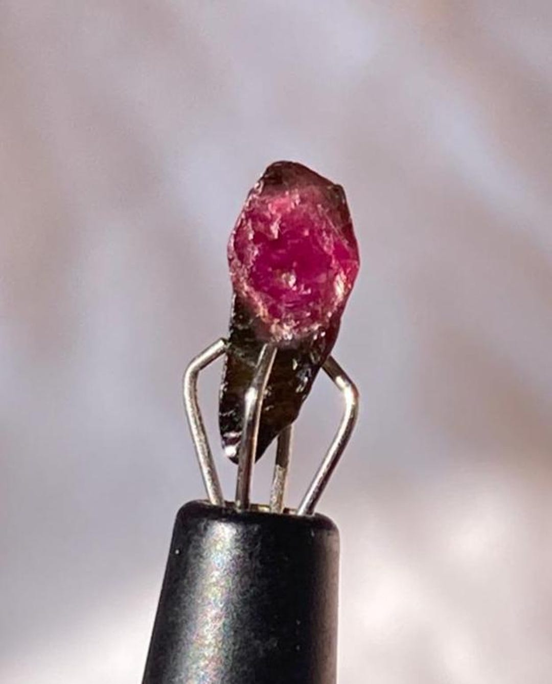 NO HEAT RARE 0.95 Ct Natural Burmese Ruby With Tourmaline, Specimen ...
