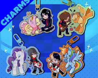 emo pony acrylic charms