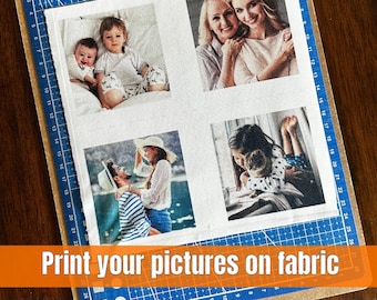 Your Photos on Fabric, Memory QuiltBlocks, Picture quilts, Print your pictures on fabric for memories and crafts, Custom Photo Quilt Squares