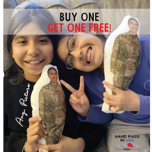 Dady or Mommy Photo Pillow, Face pillow, Comfort Doll, Look-a-Like Doll, Military Doll, Army Doll, Navy, Deployment Doll, Pet Shaped