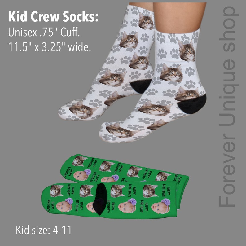 Toddler Custom Face Socks, Photo Socks, Personalized Face Socks, Put