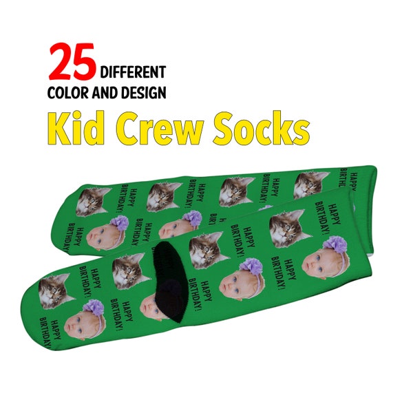 Toddler Custom Face Socks, Photo Socks, Personalized Face Socks, Put Your Face on Socks,Dog Socks,Adult Knee High Sock,Personalized Socks