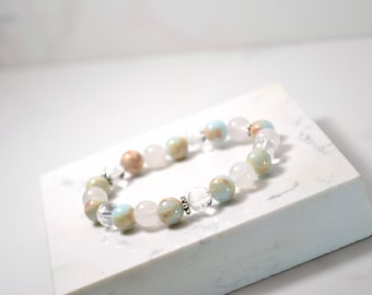 Jasper, Rose Quartz, Clear Quartz