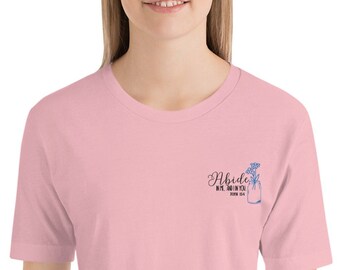 Abide in Me Embroidered Shirt, John 15:4 Shirt, Bible Verse Shirt, Scripture Shirt, John 15 4, Abide in Me, and I in you, Gift for Her