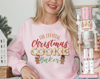 Christmas Cookie Baker Sweatshirt, The Official Christmas Cookie Baker Shirt, Cute Gingerbread Cookie Sweatshirt, Cookie Decorator Shirt