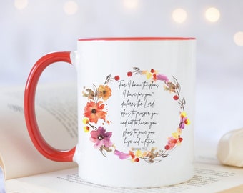 Jeremiah 29 11 Coffee Mug, For I know the plans I have for you Coffee Mug, Scripture Coffee Mug, Christian Mug, Scripture Mug, Bible Verse