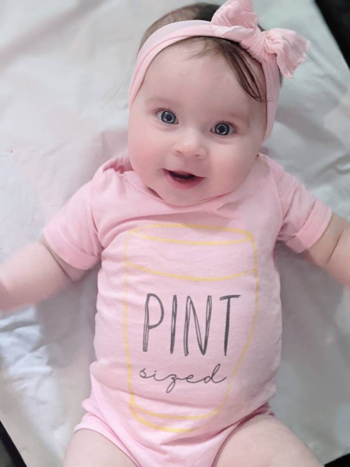 Pint Sized Baby Short Sleeve One Piece Half Pint Baby Onesie Etsy
