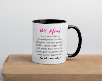 Almost Her Mug, Almost Her, Coffee Mug, Blog Merch, Brand, Gift for Her,  Encouragment, Mug for Her, Her defined, Positive, Cheerful