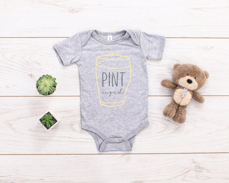 Pint Sized Baby Short Sleeve One Piece Half Pint Baby Onesie Etsy