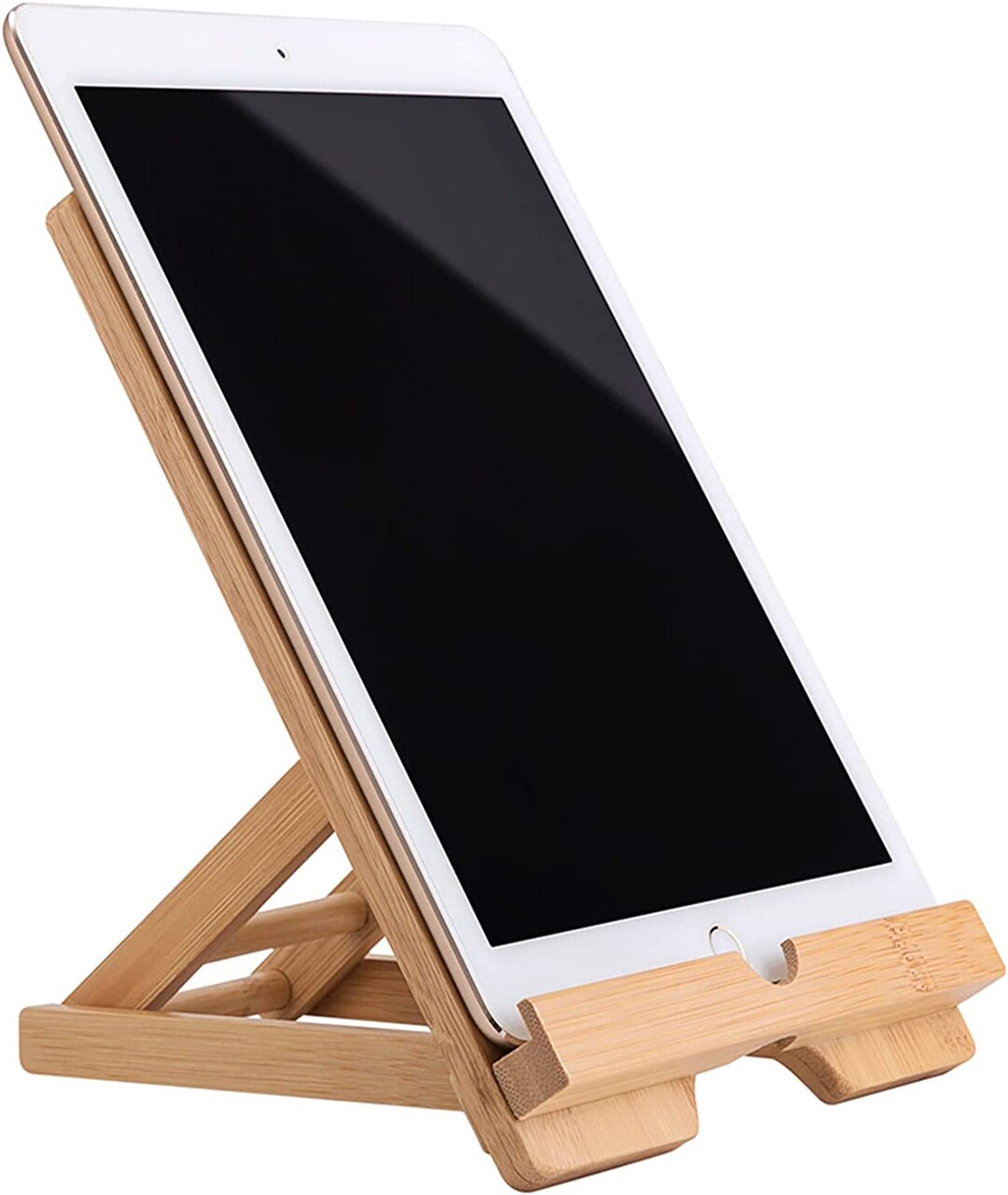 Bamboo Tablet Stand Adjustable Folding Bamboo Ipad Stand Etsy