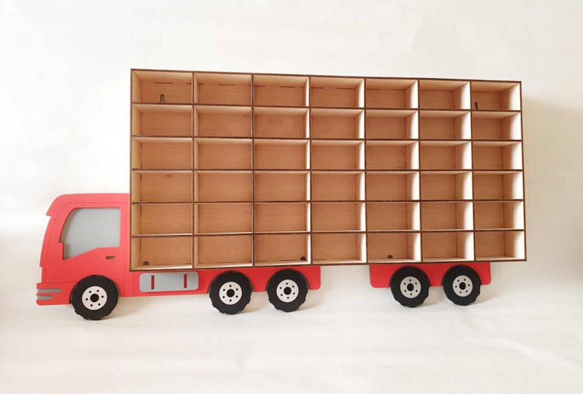 Estante de madera para habitación infantil Aparcamiento coche | Etsy