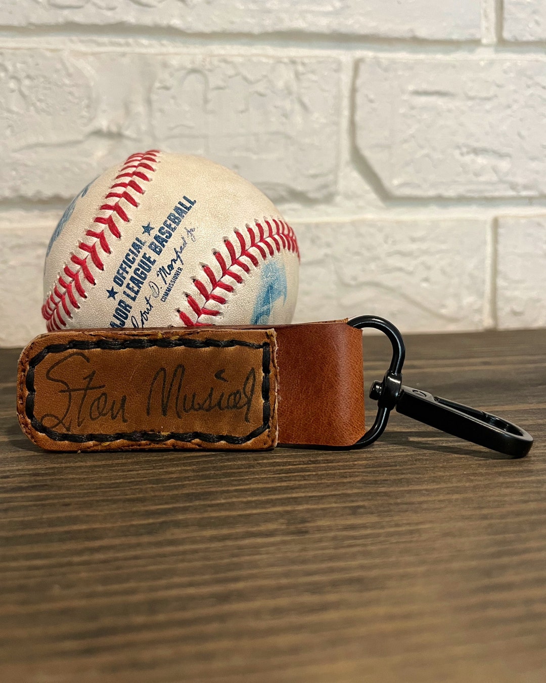 Baseball Glove Keychain Baseball Glove Key Fob Stan Musial Etsy