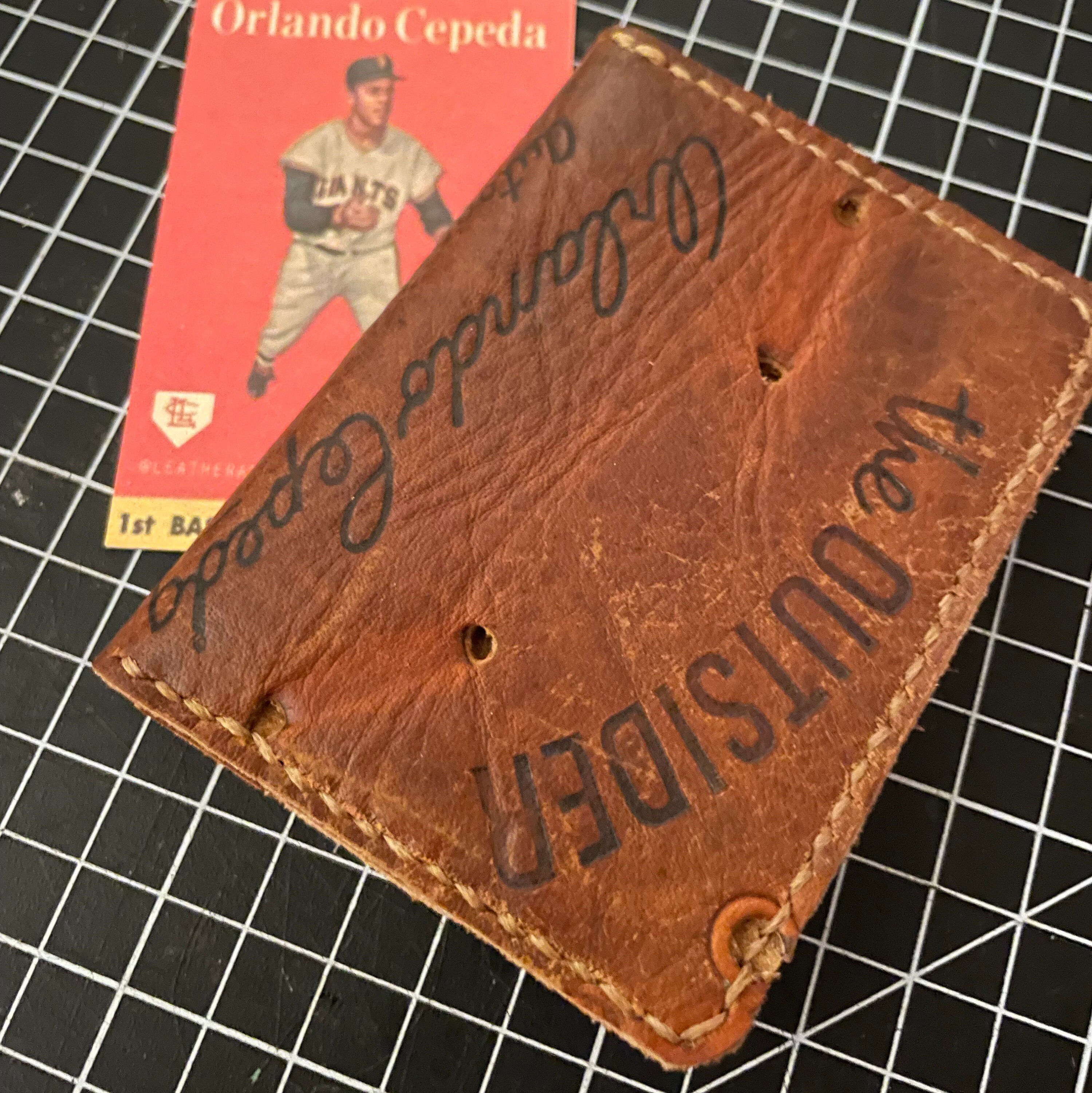 Baseball Glove Leather 4 Pocket Bifold Wallet Etsy