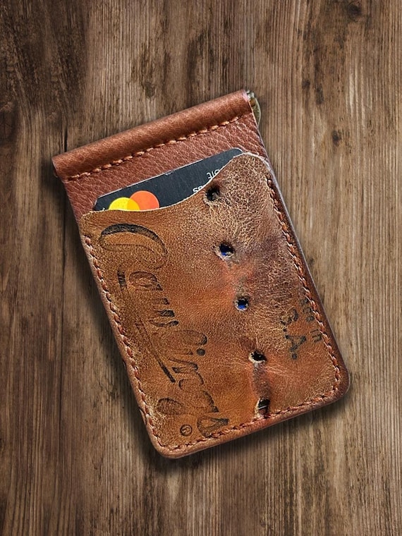 Handmade Baseball Glove Wallet with Money Clip