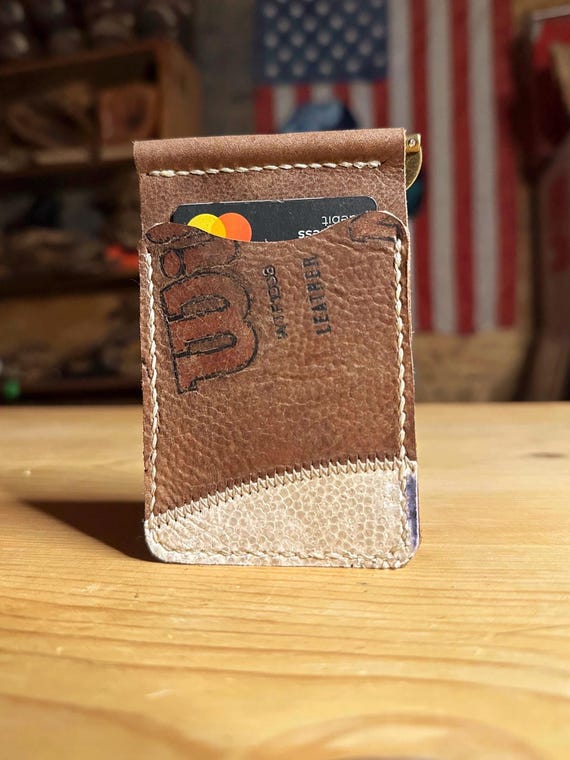 Handcrafted Football Wallet with Money Clip