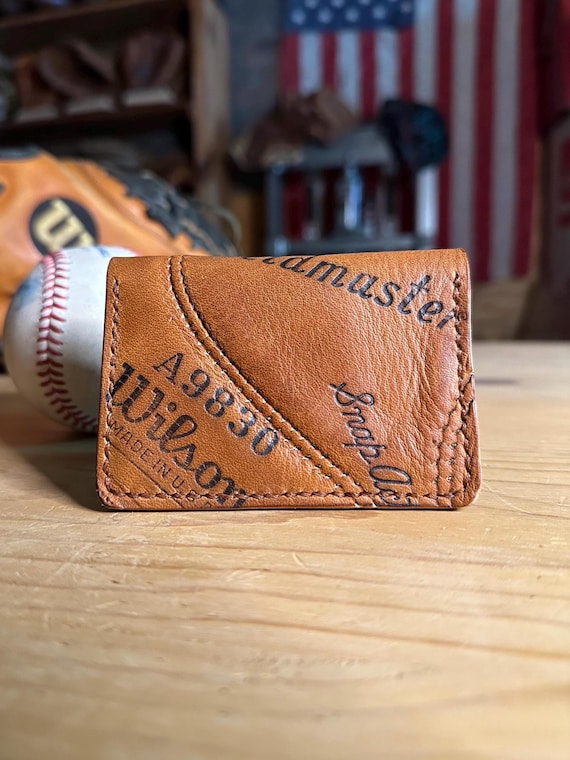 Handcrafted Baseball Glove Bifold Wallet - Wilson Glove