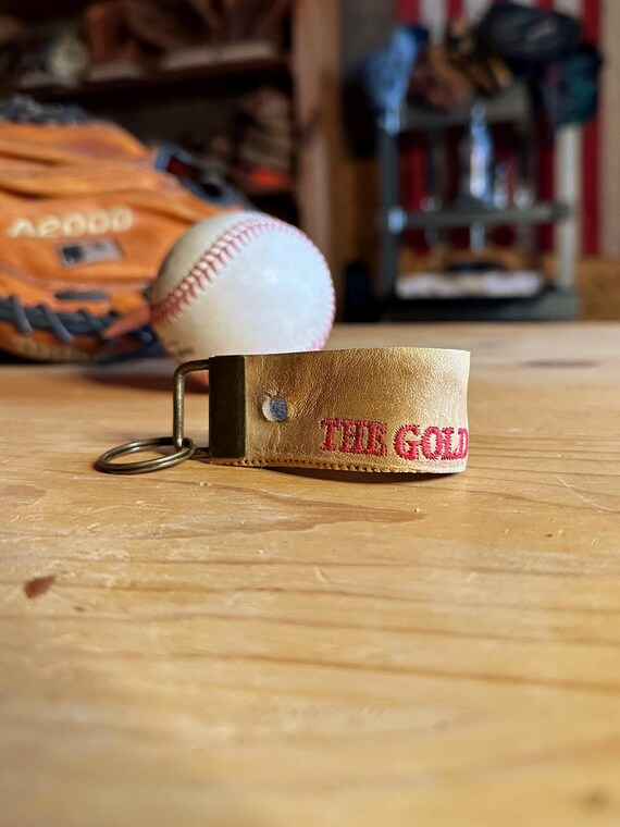 Baseball Glove Leather Keychain Key Fob