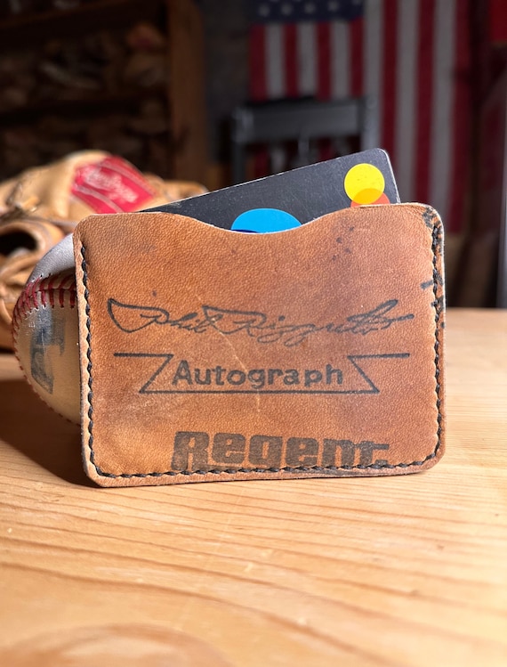 Handcrafted Phil Rizzuto Baseball Glove Leather Card Holder Wallet