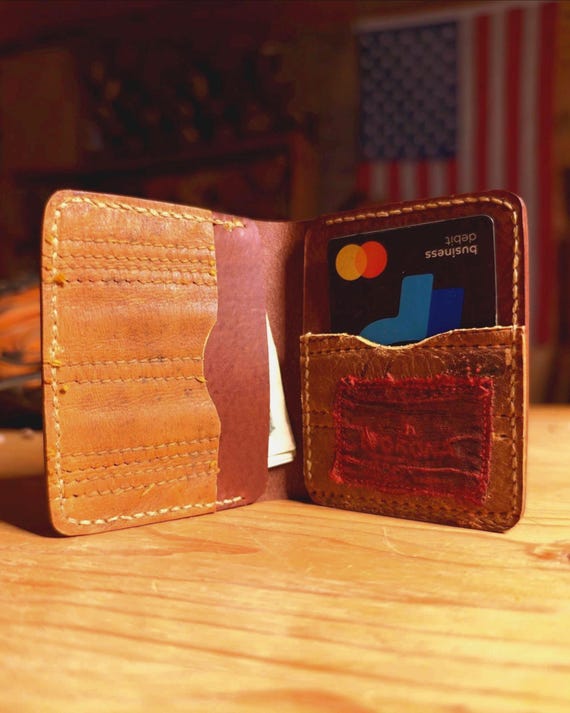 Handcrafted Baseball Glove Bifold Wallet