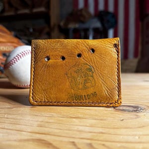 Cartera plegable con forma de guante de béisbol, hecha a mano - Nokona Glove
