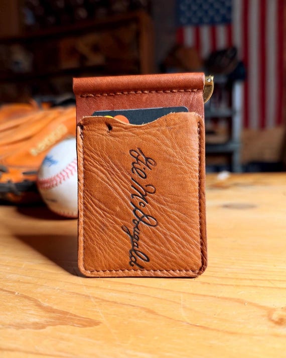 Baseball Glove Wallet with Money Clip