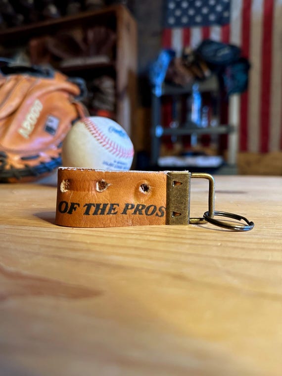 Baseball Glove Leather Keychain Key Fob
