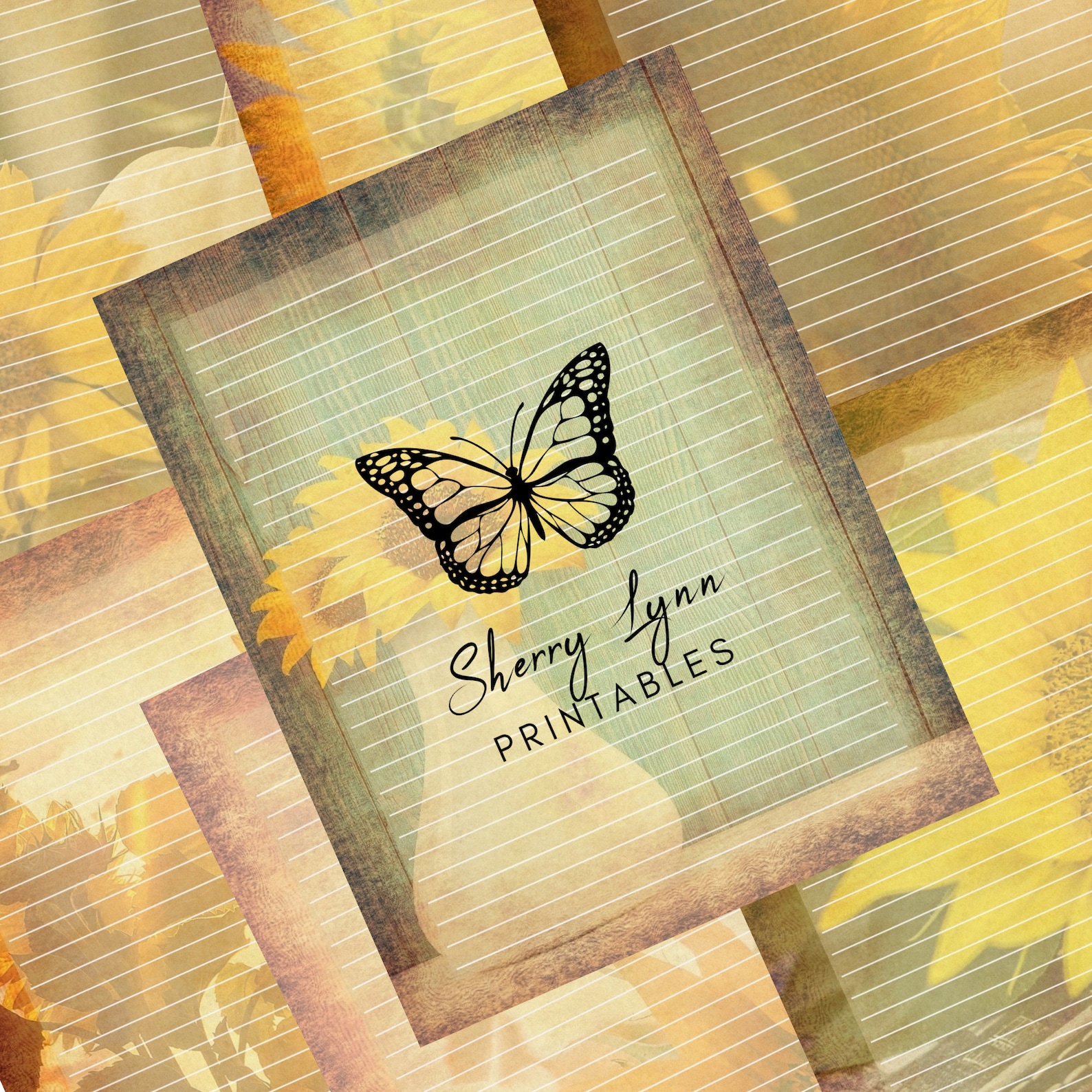 Sunflower 2 Printable Junk Journaling Scrapbook Paper PDF - Etsy