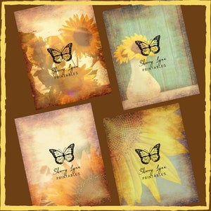 Sunflower 2 Printable Junk Journaling Scrapbook Paper PDF - Etsy