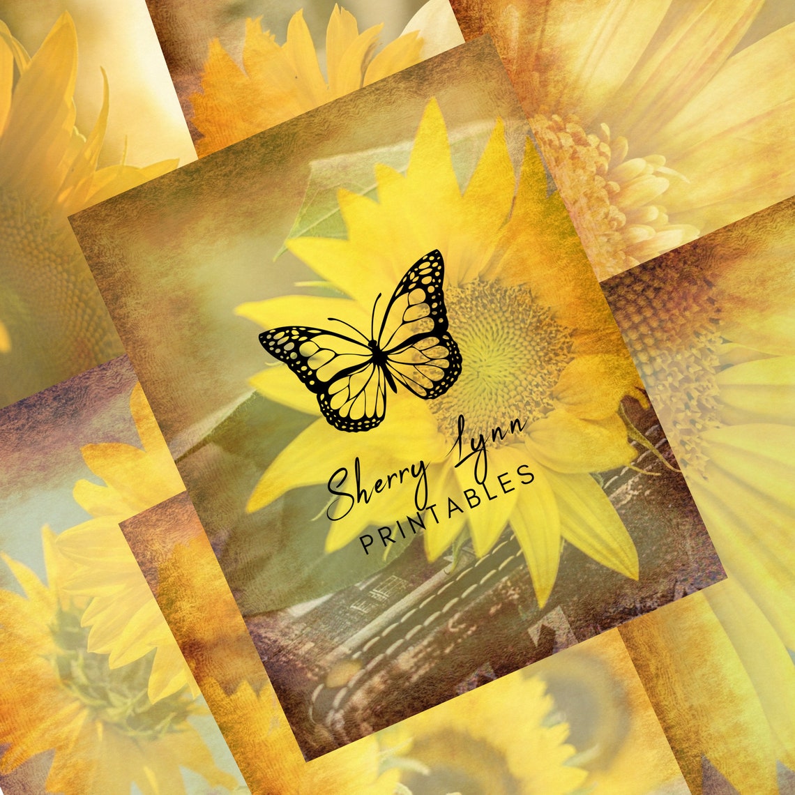 Sunflower 2 Printable Junk Journaling Scrapbook Paper PDF - Etsy