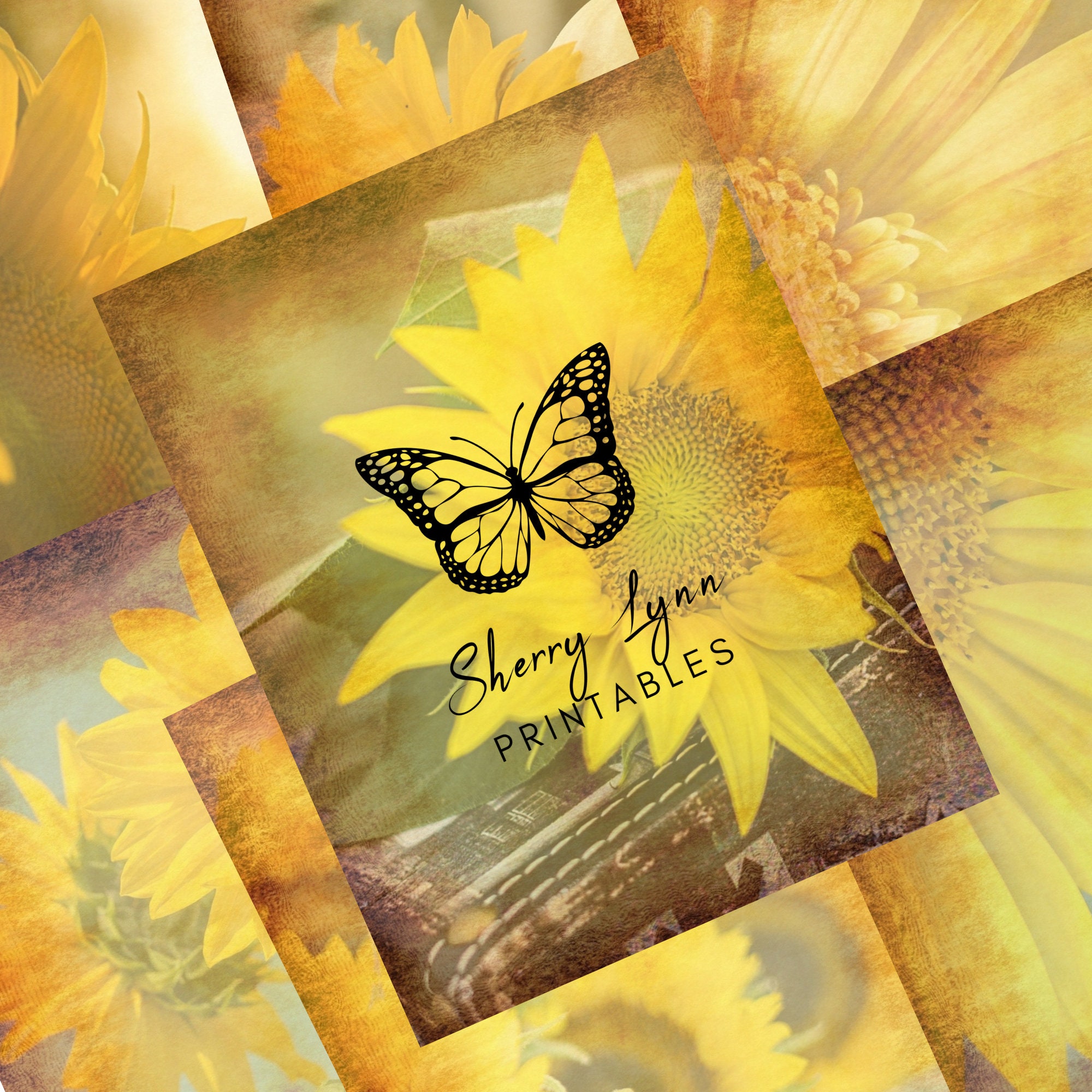 Sunflower 2 Printable Junk Journaling Scrapbook Paper PDF - Etsy
