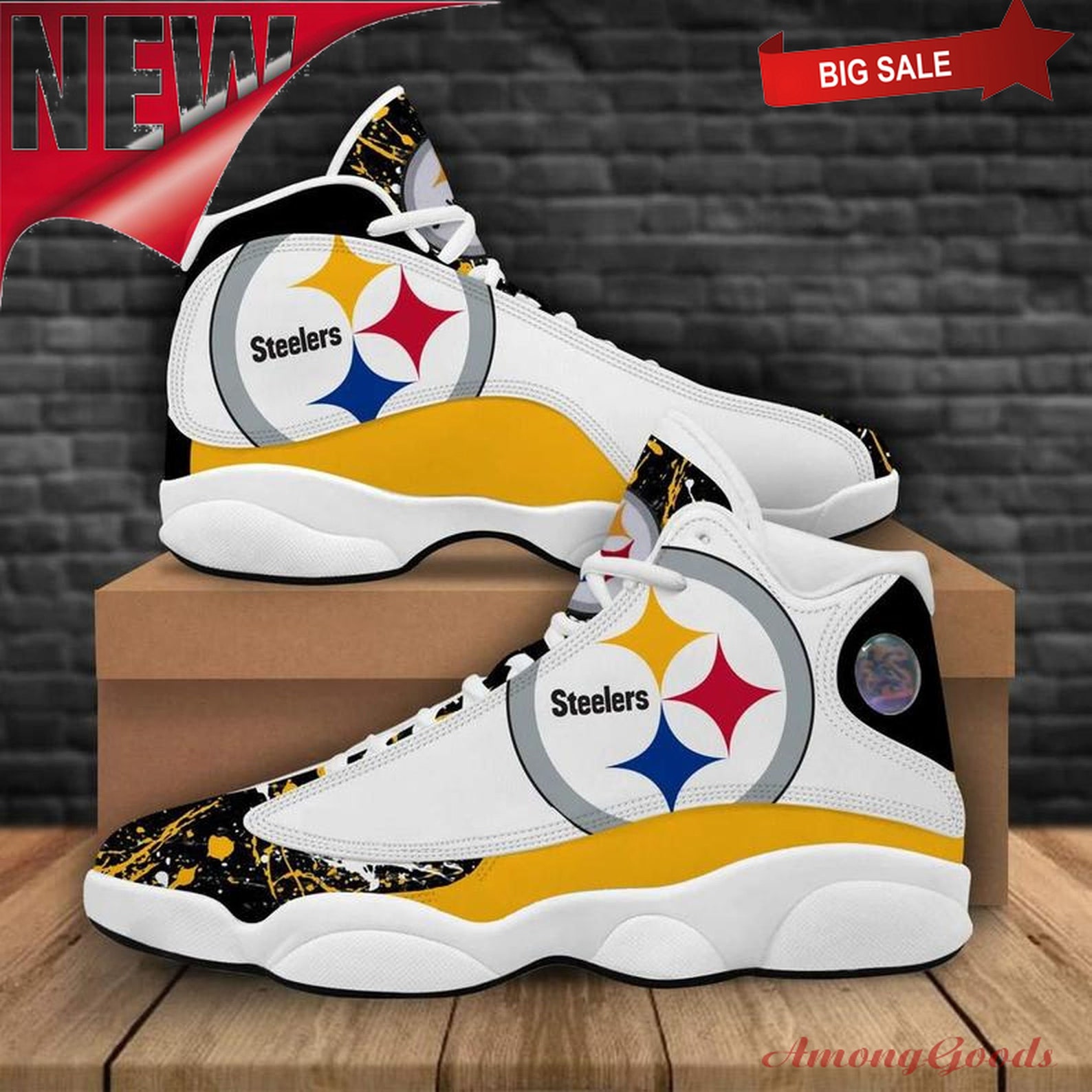 Pittsburgh Steelers Air JD13 Pittsburgh Steelers Shoes Etsy