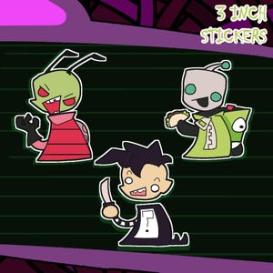 Invader Zim + Nny | 3 inch stickers