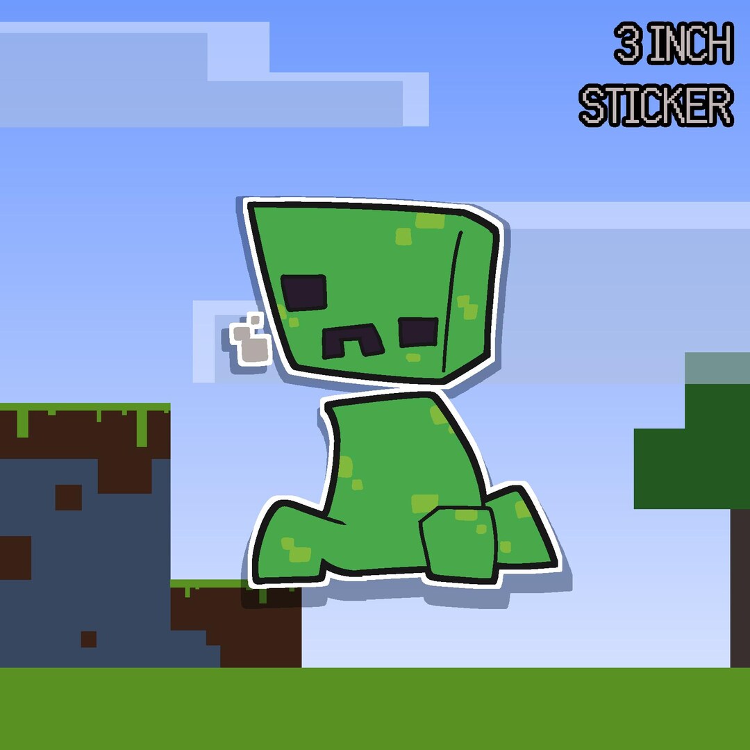 One Inch Creeper Minecraft Minecraft Creeper | 3 Inch Sticker - Etsy