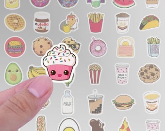 Cute Food Stickers Kawaii Snack Cookie Fruit Ince Cream - Temu Germany