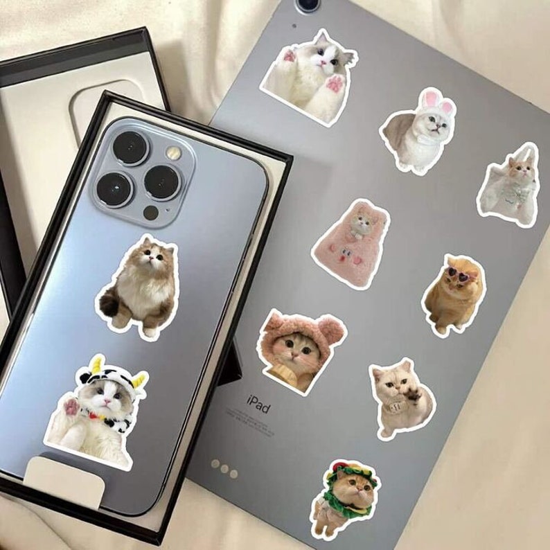 10 - 60 PCS Cute Cat Sticker Pack | Kawaii Sticker | Animal Sticker ...