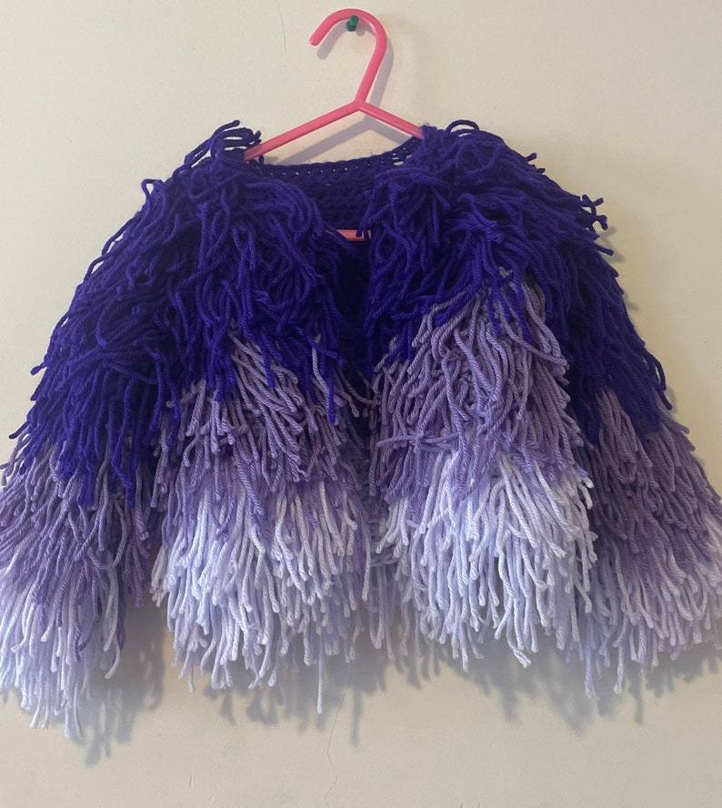 Kids Crochet Fringy Jacket image 4