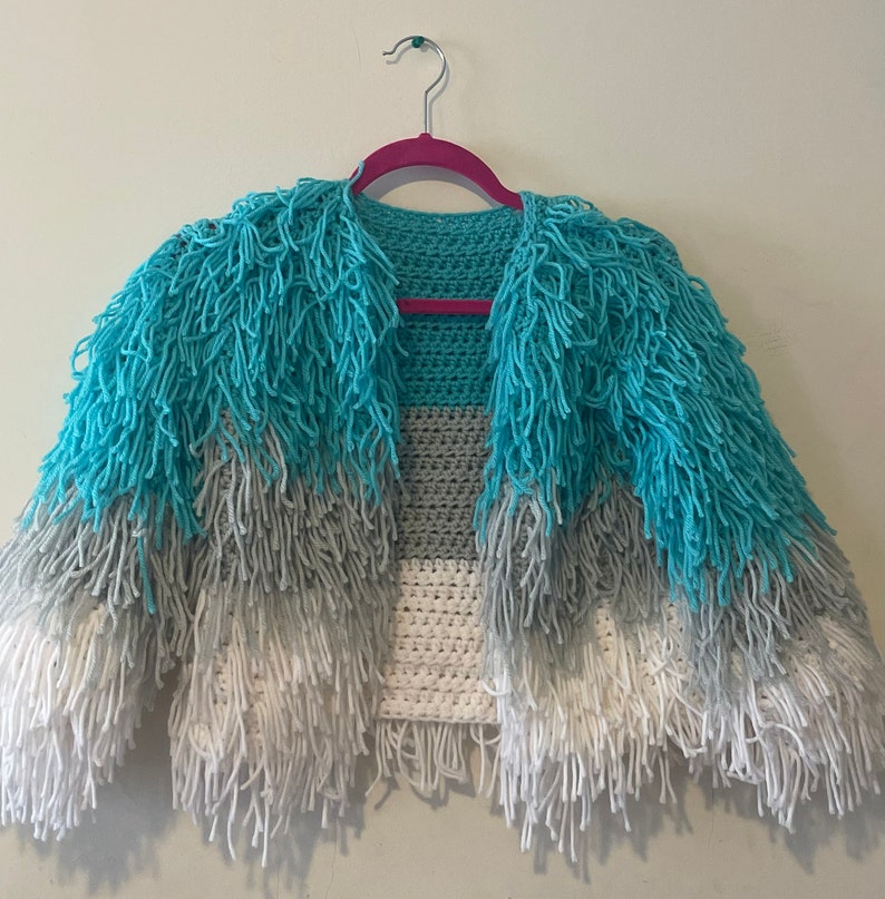 Kids Crochet Fringy Jacket image 3