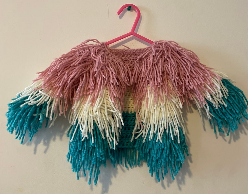 Kids Crochet Fringy Jacket image 5