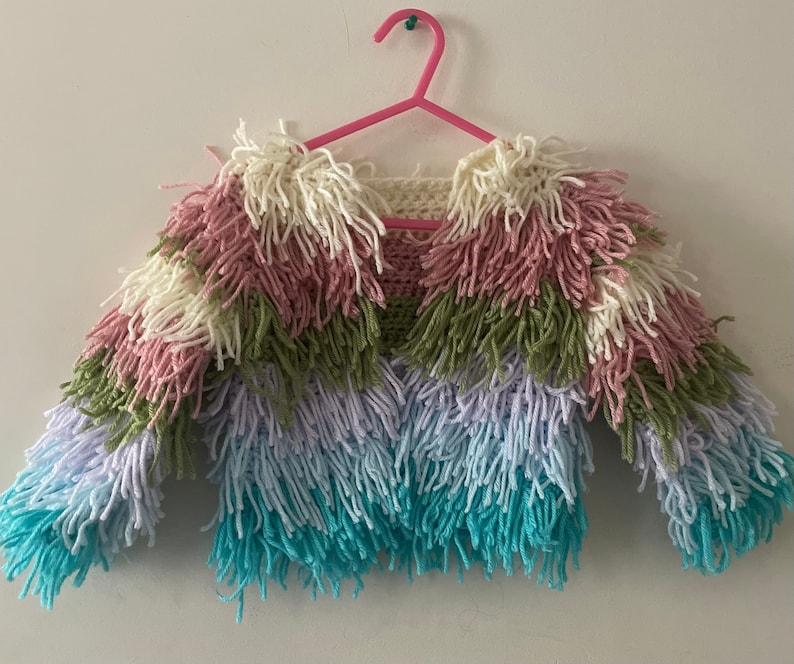 Kids Crochet Fringy Jacket image 2