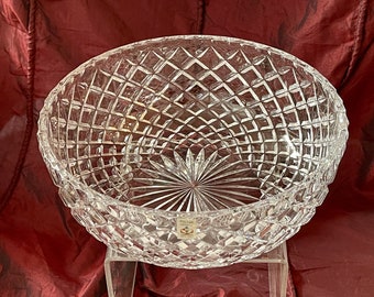 Crystal Bowl Gift, Cut Crystal bowl 8", Serving Bowl, Bohemian Cut Crystal, Gift Bowl BOXED, Decorative Bowl