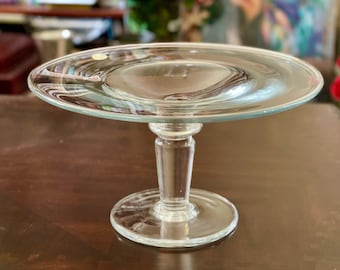Glass Serving Platter, Dessert Pedestal Stand, Crystal Pedestal Cake Stand, Cake Stand, Crystal Pedestal Cake Plate, Glass Dessert Platter
