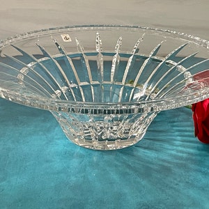 Poltar Crystal 24% PbO Centerpiece Bowl 12", Czech Lead Crystal Fruit Bowl, New in Box