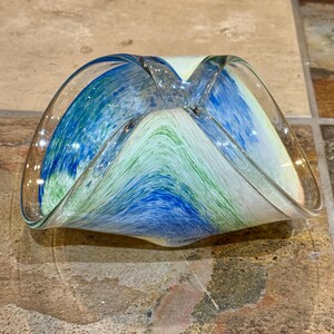 Art Glass Lavorazione Arte Murano Bowl, Made in Italy Bowl, Decorative Glass Bowl, Made in Italy, Centerpiece Bowl, Coffee table bowl