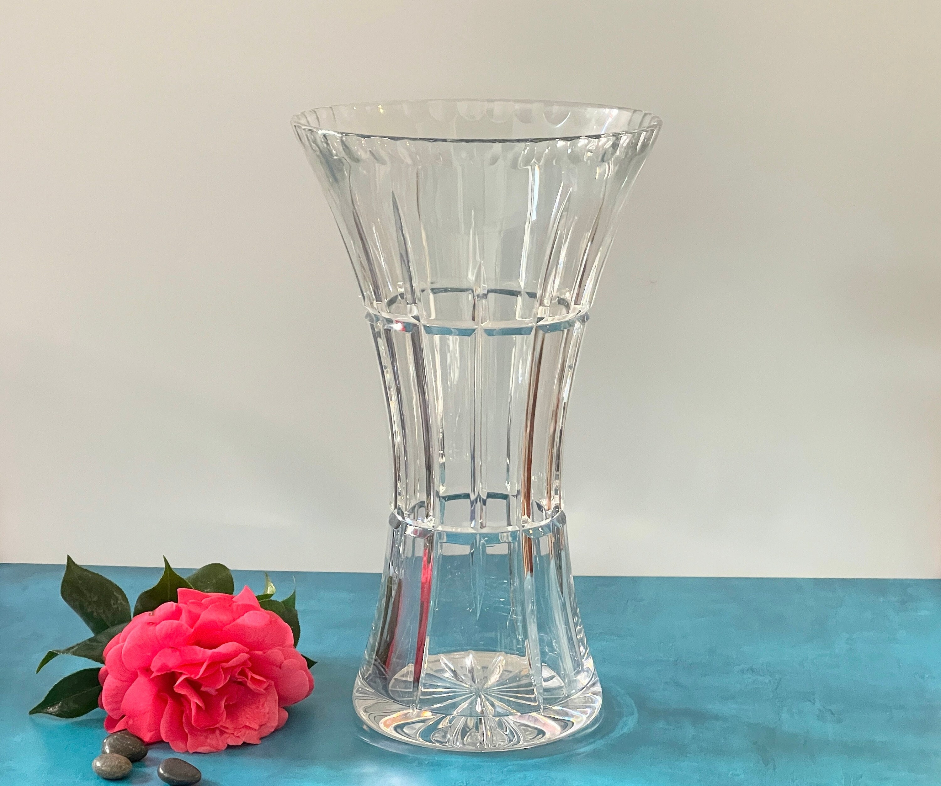 Tall Cut Crystal Vase Bohemian Lead Crystal Vase Bohemian Etsy